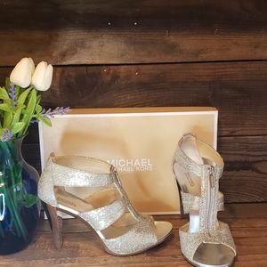 Michael Kors Silver Sparkle Heels